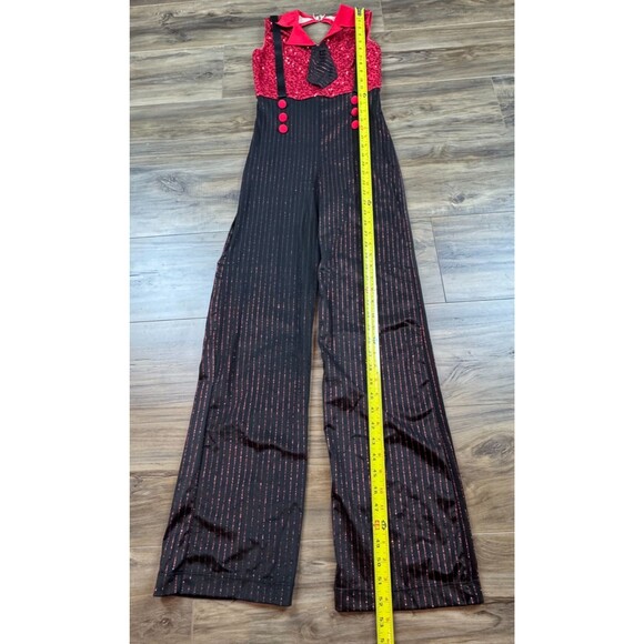 Revolution Minnie the Moocher Costume Black And Red Sequins Pinstripe SZ S - Picture 4 of 9